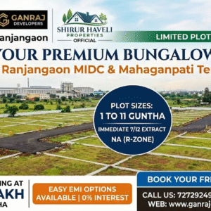 Premium bungalow plots for sale at RK Park Ranjangaon marketed by Shirur Haveli Properties Pune